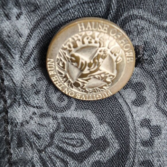 Haus Of Howe Black Patterned Blazer  99% Cotton 1% Spandex  42R - Picture 11 of 16